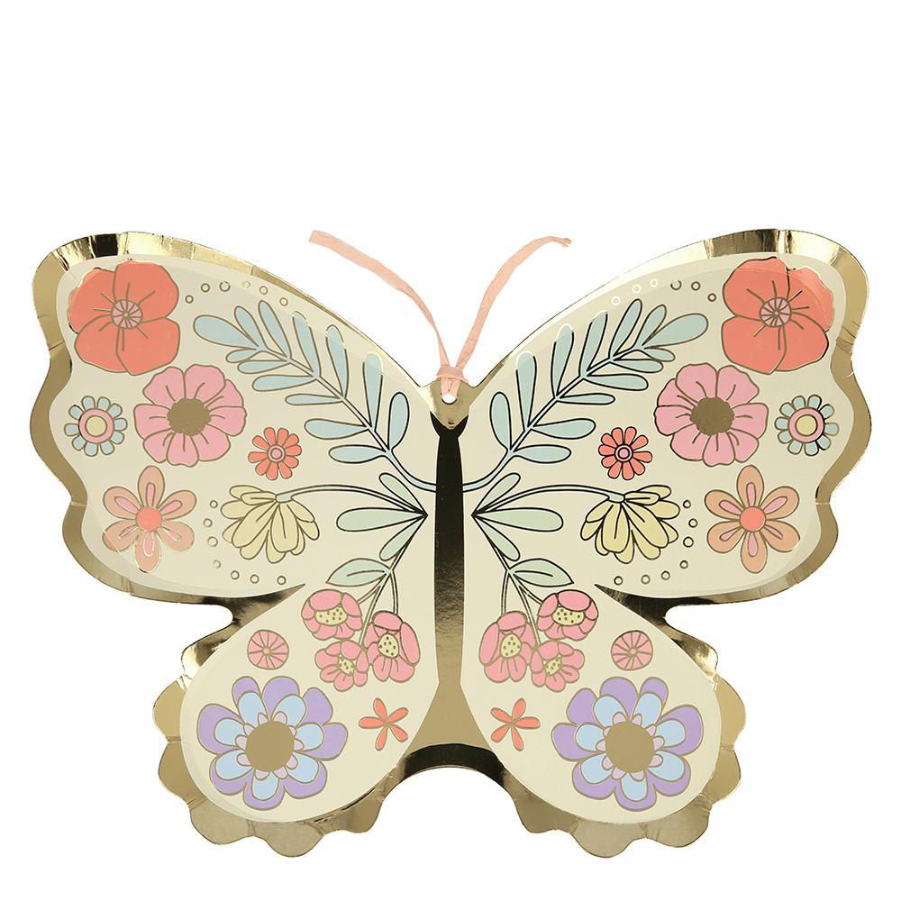 Floral Butterfly Plates