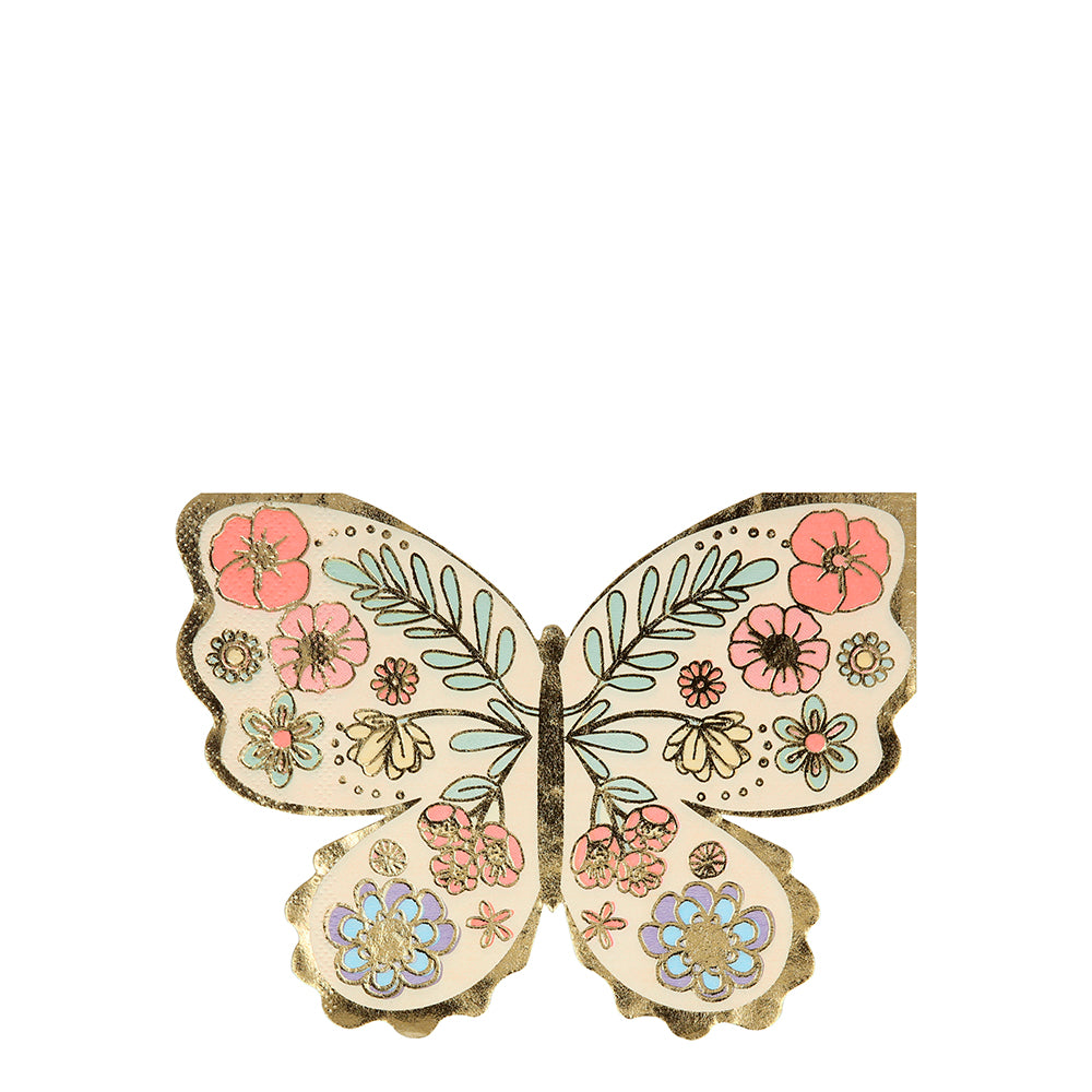 Floral Butterfly Napkins