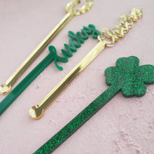 Load image into Gallery viewer, St. Patrick&#39;s Day Acrylic Drink Stirrers - Set of 4
