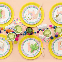 Load image into Gallery viewer, Happy Llama Small Paper Party Plates
