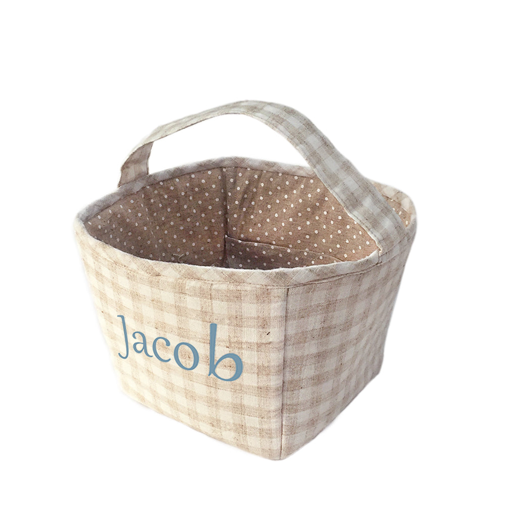 Tan Fabric Basket - Storage Caddy