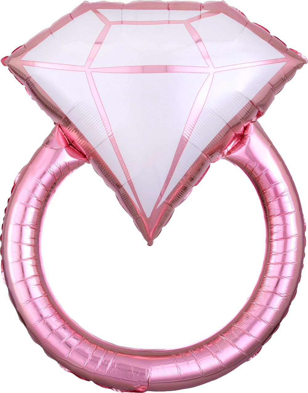 Blush Wedding Ring Foil Balloon