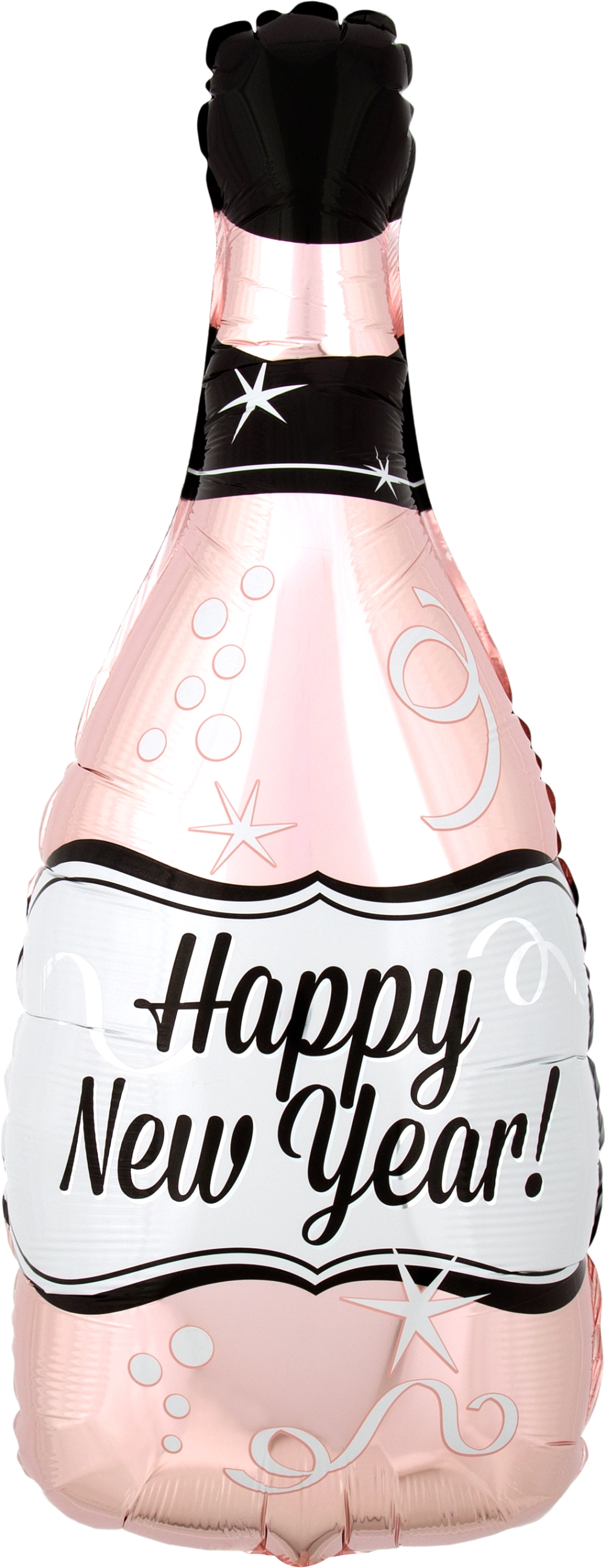 Rose Gold Bubbly Bottle New Years Foil Balloon