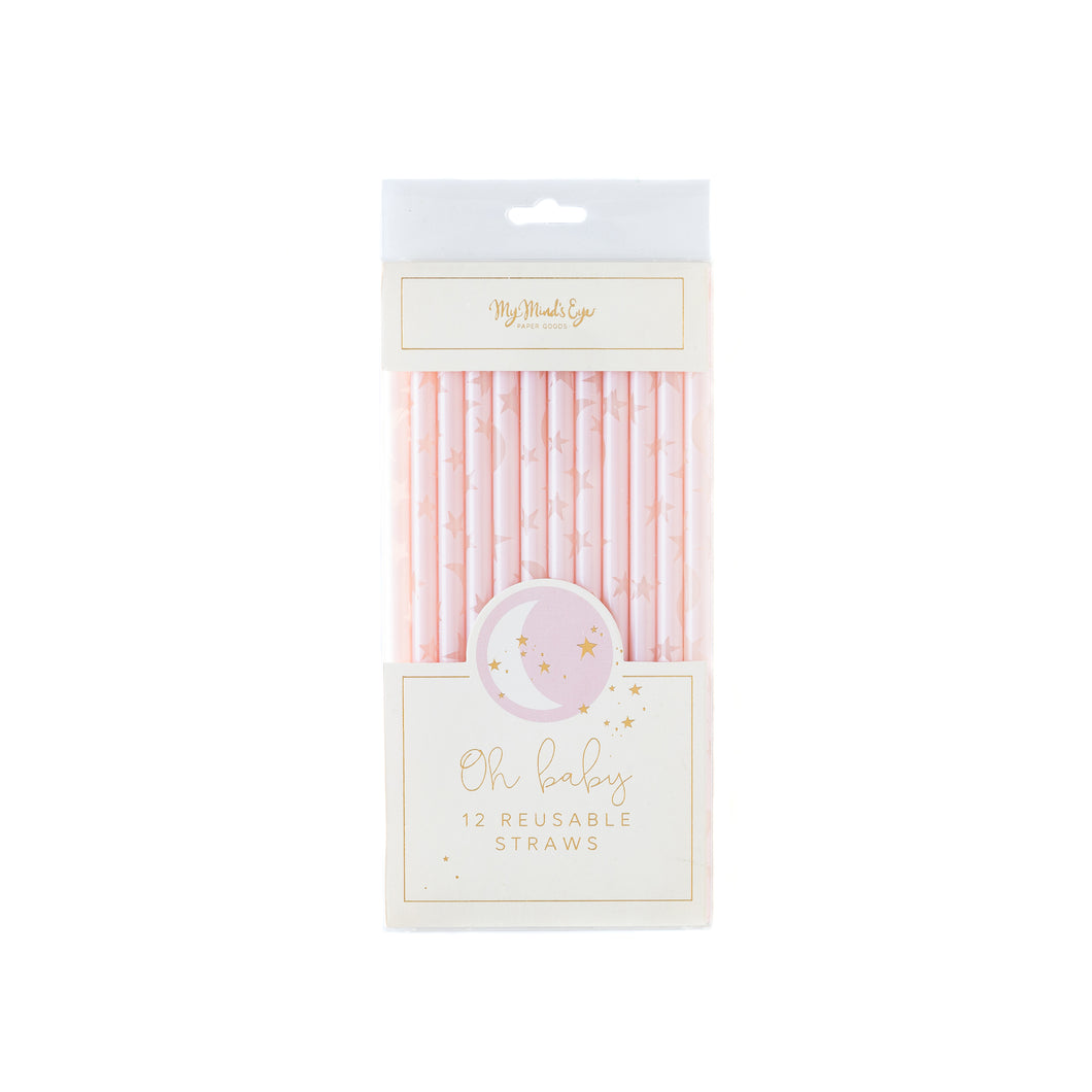 Baby Pink Reuseable Straws