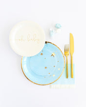 Load image into Gallery viewer, Baby Blue Star 9&quot; Plates
