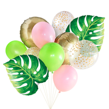 Load image into Gallery viewer, Balloon Bouquet - Tropical with Leaves
