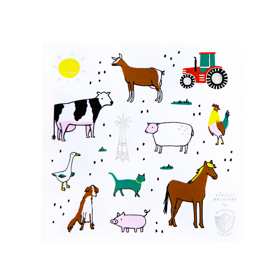 On the Farm Sticker Set