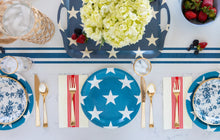 Load image into Gallery viewer, Hamptons Navy Star Reusable Bamboo Tray
