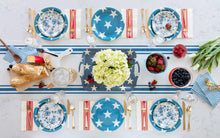 Load image into Gallery viewer, Hamptons Navy Star Reusable Bamboo Tray
