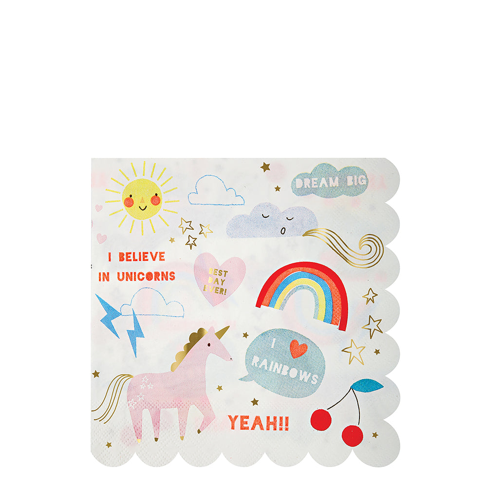 I Believe In Unicorns Large Napkins