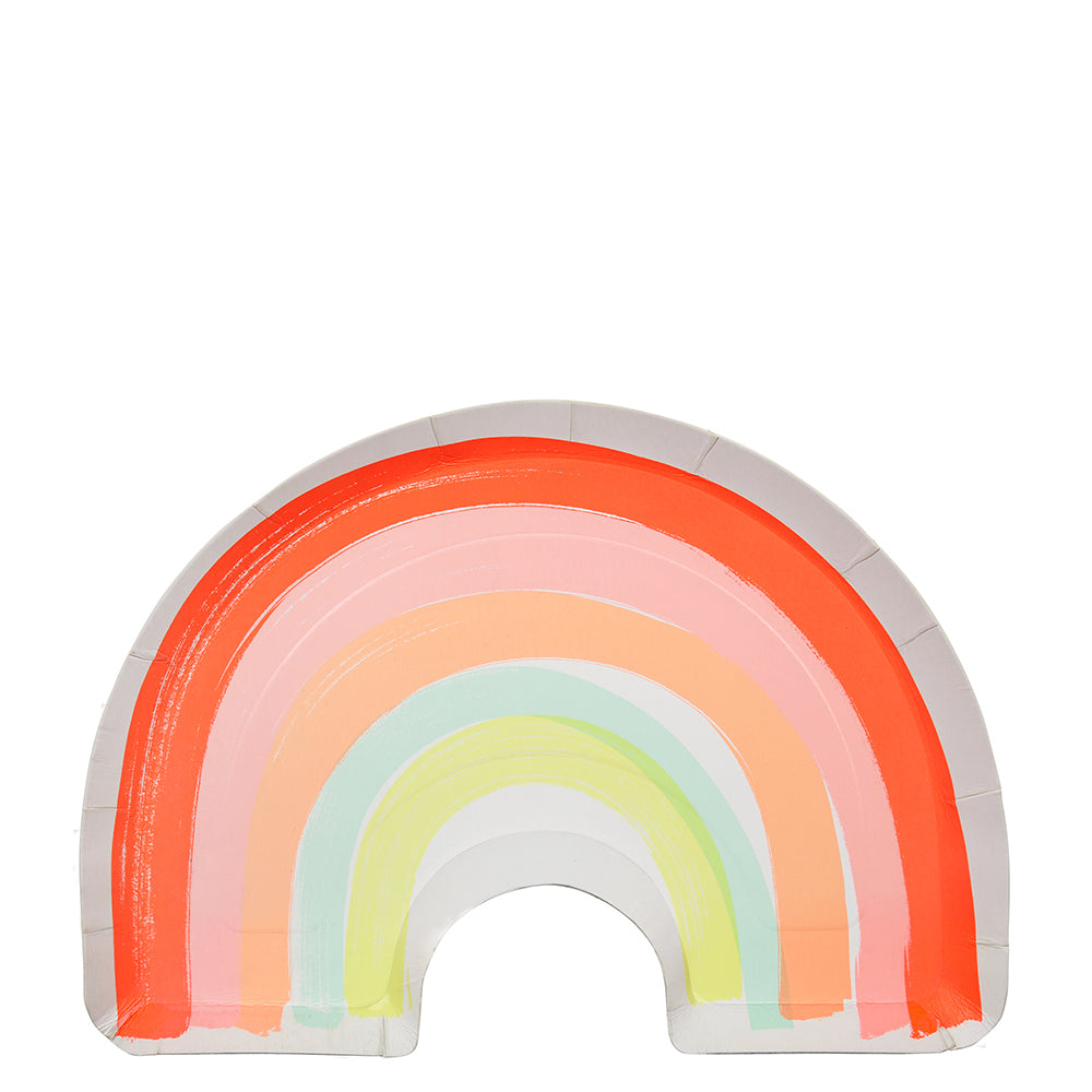 Neon Rainbow Plates