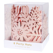 Load image into Gallery viewer, Pink Glitter Party Crowns
