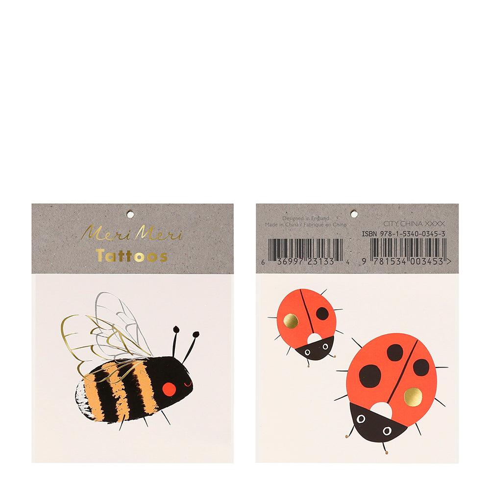 Bee & Ladybird Small Tattoos