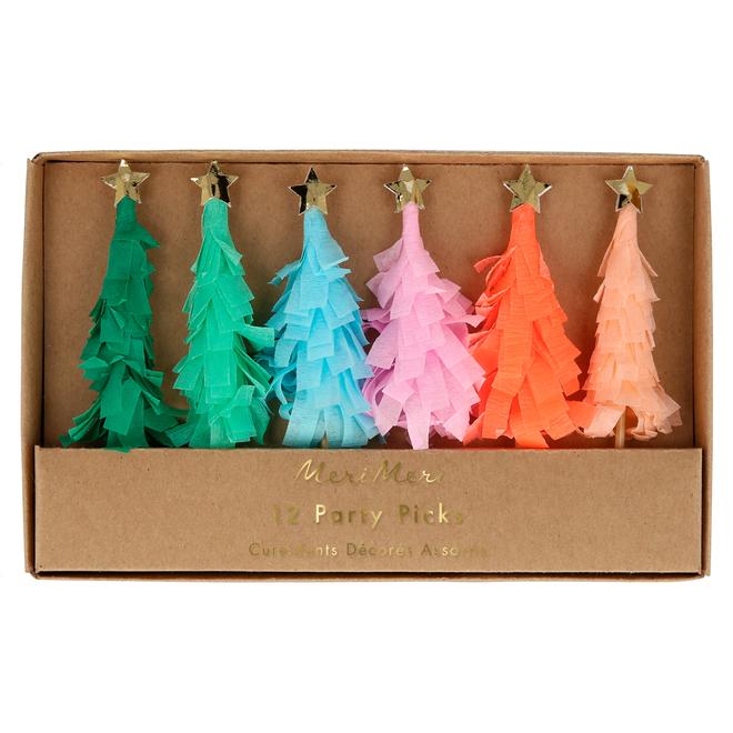 Rainbow Fringed Tree Picks