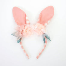 Load image into Gallery viewer, Embellished Gingham Bunny Headband
