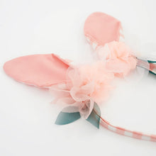 Load image into Gallery viewer, Embellished Gingham Bunny Headband
