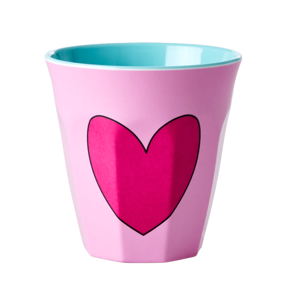 Heart in Soft Pink Print Medium Cup