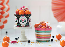 Load image into Gallery viewer, Gold Foil Sugar Skull Food Cups
