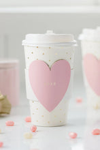 Load image into Gallery viewer, Pink XOXO Heart Cozy To-Go Cups
