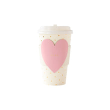 Load image into Gallery viewer, Pink XOXO Heart Cozy To-Go Cups
