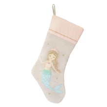 Load image into Gallery viewer, &#39;MIMI&#39; Mermaid Linen Christmas Stocking
