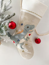 Load image into Gallery viewer, Festive Dino Stocking
