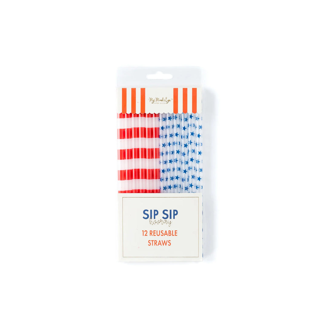 Stars & Stripes Reusable Straws