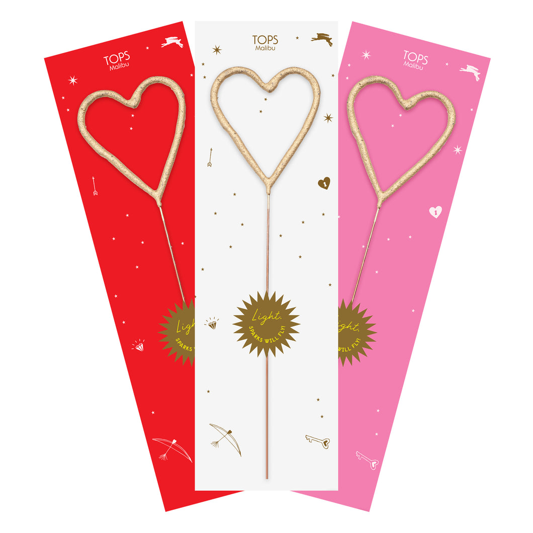 Big Golden Sparkler Wand Heart