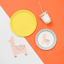 Load image into Gallery viewer, Happy Llama Small Paper Party Plates
