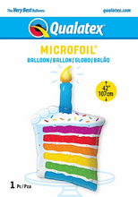 Load image into Gallery viewer, Rainbow cake and candle foil balloon
