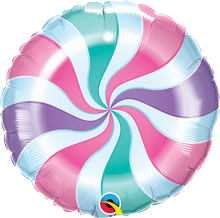 Load image into Gallery viewer, Candy Pastel Swirl Foil Balloon
