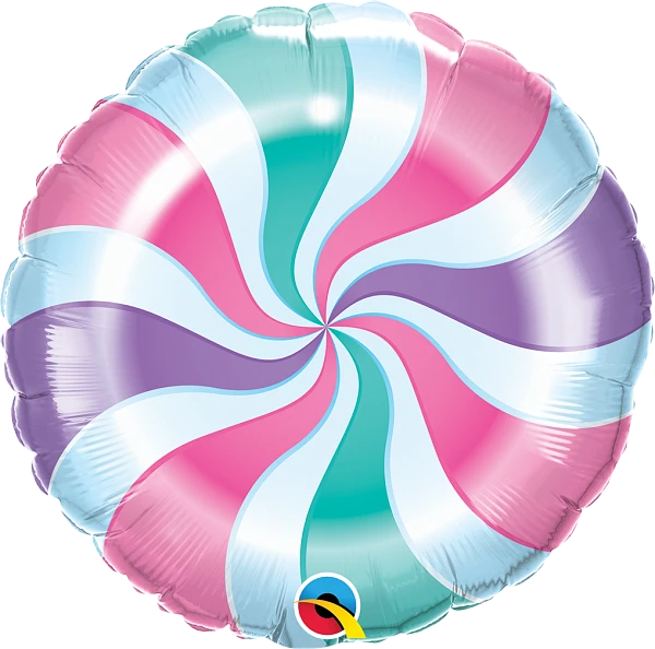 Candy Pastel Swirl Foil Balloon