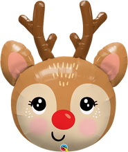 Load image into Gallery viewer, Red Nose Reindeer Foil Balloon
