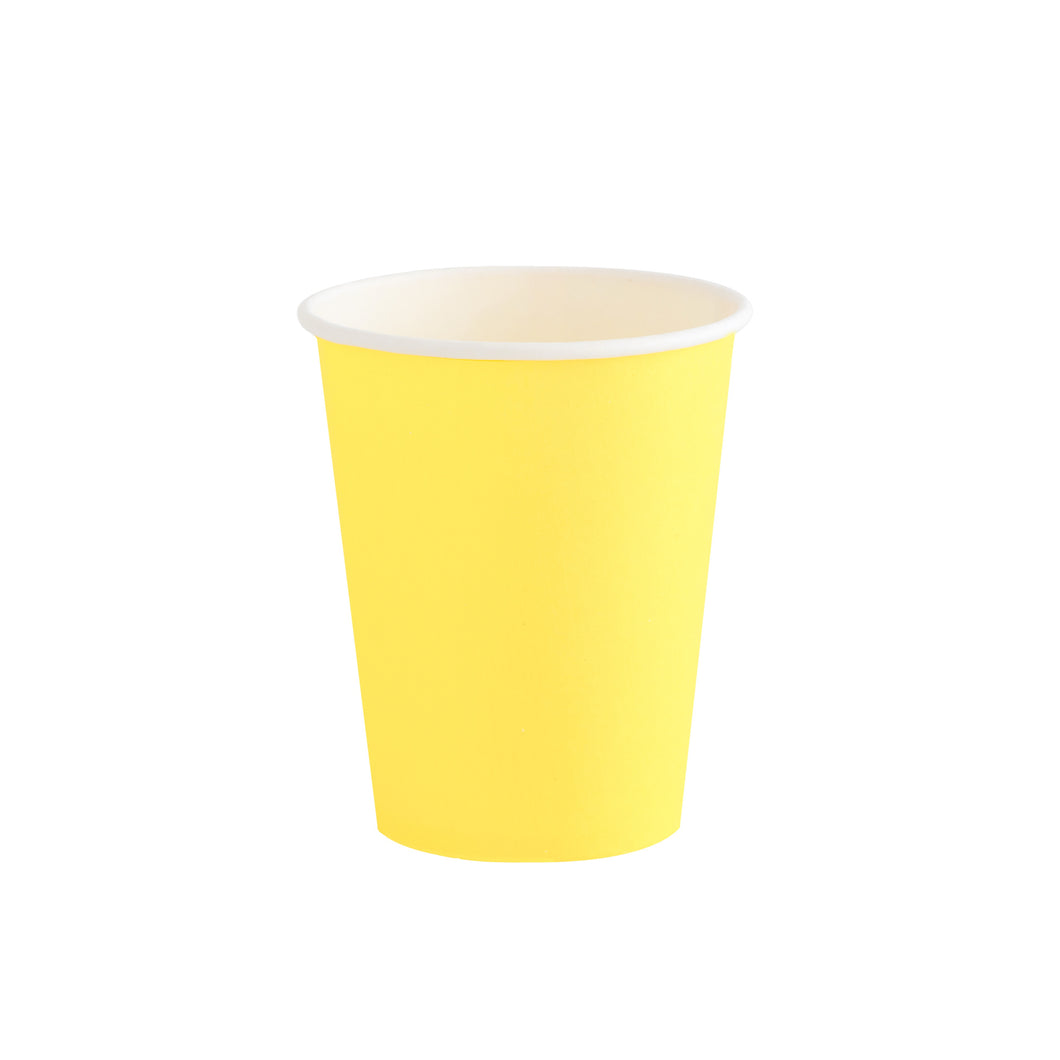 Yellow 8 oz cup