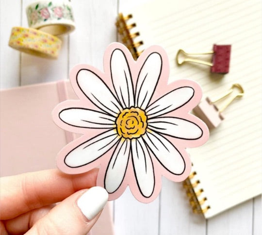 Pink Watercolor Daisy