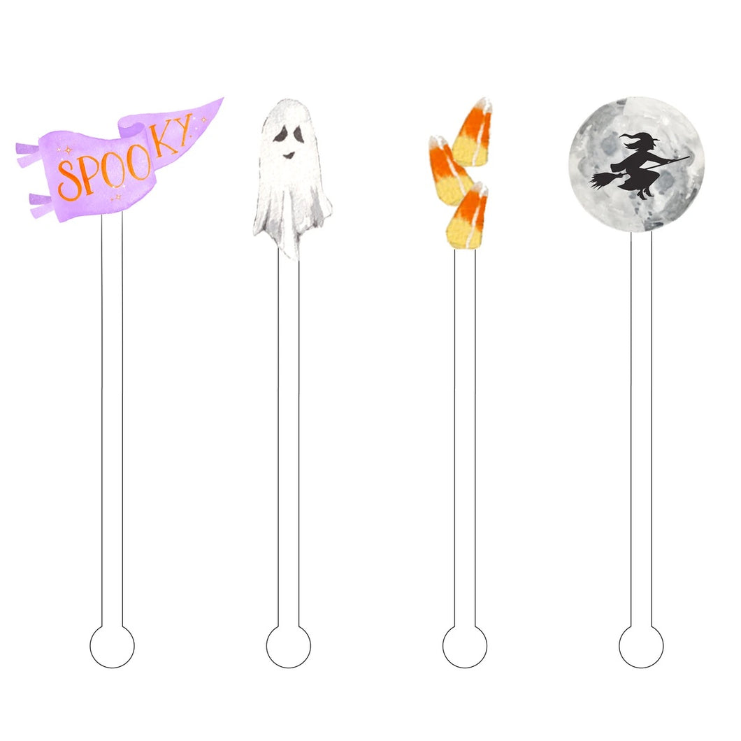 SPOOKY CUTE HALLOWEEN ACRYLIC STIR STICKS