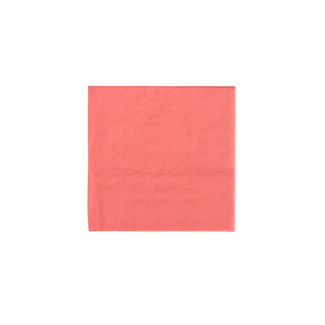 Coral Cocktail Napkin