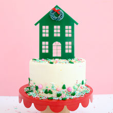 Load image into Gallery viewer, Holiday House Acrylic Christmas Cake Topper
