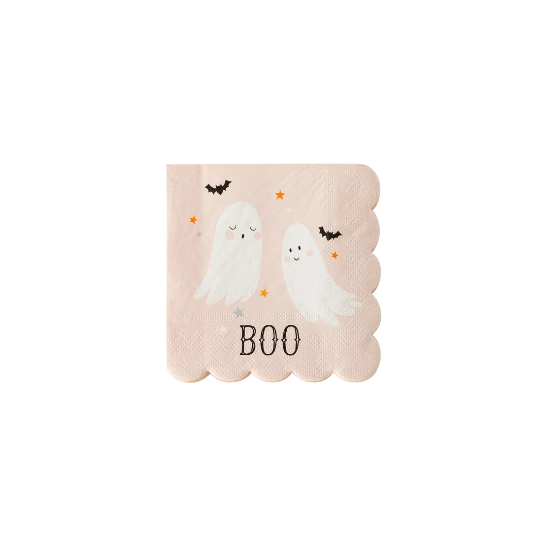 Boo Ghosts Paper Cocktail Napkin